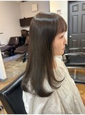 レイヤーぱっつん前髪ステップボーンカットシルキー船橋/韓国