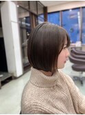 【大人可愛い20代30代40代】ぱつっとボブ