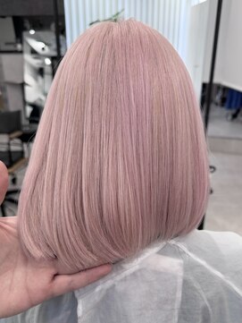 ロウル 渋谷(LOWRL) ピンクボブ/ブリーチ