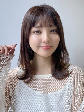 エトラ 渋谷店(etora) 前髪 ネビージュ ボブルフ 黒髪 ワンレン 小顔 "