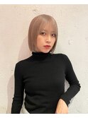 ハイトーンボブぱっつん前髪ボブミニボブ切りっぱなしボブ
