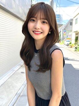 ミラリー トウキョウ(Mirareee Tokyo) 20代30代40代◎前髪パーマ韓国風巻きくすみベージュお団子ヘア