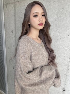 ガルボヘアー 桟橋店(garbo hair) スーパーロング　ケアブリーチ　ベージュ