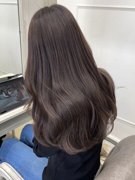 シーン(seen) 【ラベンダーグレージュ】レイヤーカットブリーチなしベージュ