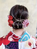 ゼストソエル(ZEST soell)&nbsp;ヘアセット　卒業式アレンジ　水引き　金箔【立川/soell/水島】