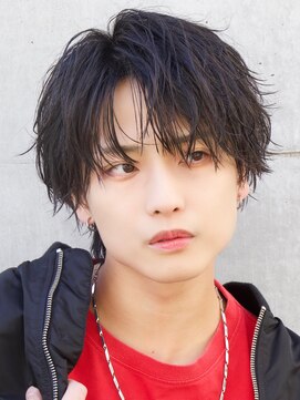 エイド 恵比寿(aid) 無造作コンマバング縦落ちソフトツイストパーマウルフ