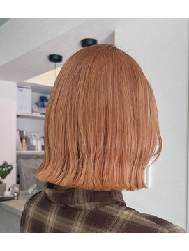 サニー 西中島店(sunny.) オレンジ/ミディアムレイヤー/ボブ