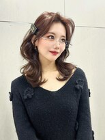 ジェム リット(GEM lit)&nbsp;《石塚》顔まわりのレイヤーで印象は決まる☆ピンクモカブラウン