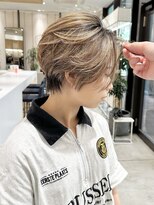 stair : case ginza7【ステアケース】 大人かわいいハイライトミルクティーベージュハンサムショート