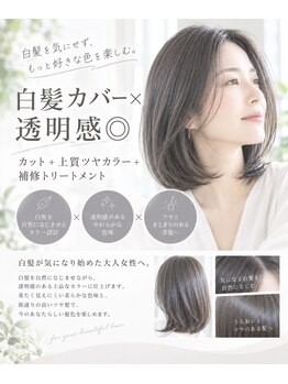 プログレス ひばりヶ丘店(PROGRESS)の写真/白髪でも、明るくキレイは叶う。白髪の悩みご相談下さい。