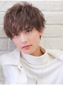 くせ毛風パーマ ショートレイヤー ソフトツーブロック