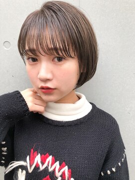 ミィ 表参道(mee.) 【mee.】ことりベージュ黒髪カタログウォーターフォール