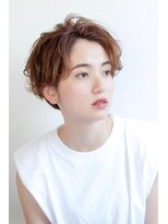 テラス 茨木(Terrace)&nbsp;小顔カット前髪なしくすみオレンジカラー20代30代40代50代