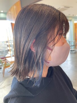 ヘアラウンジ アングゥ(hair lounge ungu) インナーブルー