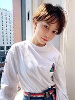 ジエクトカナウ 大阪梅田店(The Ect canow) チョコレート/耳だしショートマッシュ/ショートカット/前髪