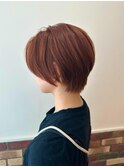 オレンジカラー　ショート　暖色カラー