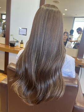 ジッカジッカ(Jicca Zicca) ロングレイヤー/ハイライト/グレージュ/艶髪