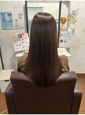 秋冬ブラウン/上品ストレート/さらツヤロング/モテ髪小顔ヘア