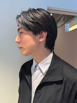 ハマモト センター分けメンズショート