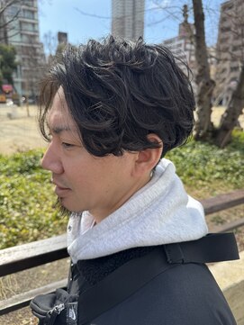 サル(saru) #メンズショート × #メンズパーマ