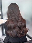 フェミニンロングマロンベージュ似合わせカット_ba539201