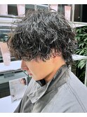 ウルフ×波巻きパーマ