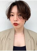 大人可愛いふんわりパーマショート