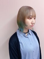 ルーム シンサイバシ(room shinsaibashi)&nbsp;植松さくら/マッシュウルフ×ミントベージュ 差がつく個性派ヘア