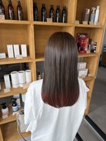 アウラヘアーサロン(aura hair salon)&nbsp;裾カラー×オレンジ