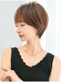 大人上品似合わせショートミルクティーベージュ20代30代40代50代