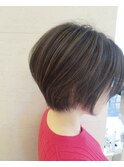 30代40代50代★大人ハイライト×小顔ふんわりショートカット