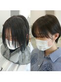 【LS HAIR菊地】サイドバングで小顔ショートに