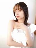【La fith】外ハネミディ×インナーカラー