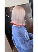 KR30裾カラーレッド/デザインカラー/グレージュ/レッドカラー