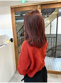 【KOS　立川】ブリーチなし×赤みカラー