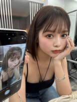 顔まわり_ミニウルフチェリーブラウンホワイトグレージュ