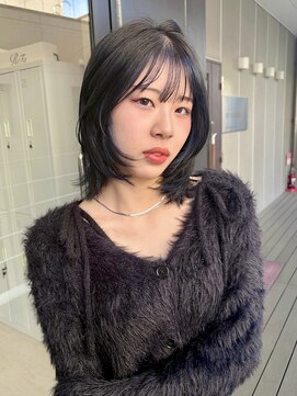 シオ ヘアー デザイン(Sio. hair design) 透明感アップ！インナーネイビーブルー