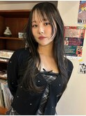 ハッシュカット/シースルーバング/ロングレイヤー