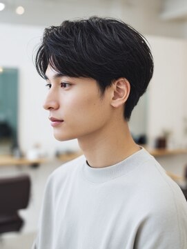 ニュアンスパーマ/メンズビジネス/メンズカット/毛流れパーマ