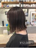 ハイライト/ダークアッシュ似合わせカットミディアムレイヤーm12