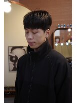 エディ(Edy)&nbsp;メンズマッシュ刈り上げニュアンスパーマ韓国ヘア眉毛カット岡山