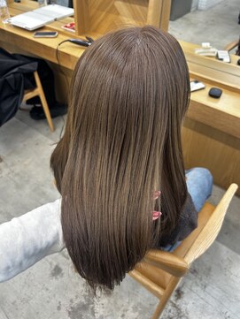 ネアー 新潟(NEER) イメチェンヘアスタイル/ピンクベージュ/アンブレラカラー