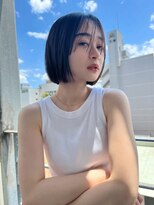 シーン(SCENE)&nbsp;ダークパープル/ナチュラルショート/夏のヘアアレンジ/天神今泉