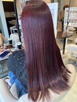 フォープレイス(FOUR PLACE)&nbsp;艶感ワインレッドの美髪髪質改善ストレート