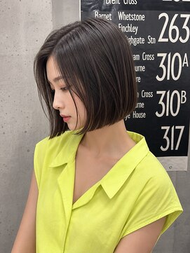 ヘアーサロン 6(hair salon) タイトツヤボブ／ダークアッシュブラウン