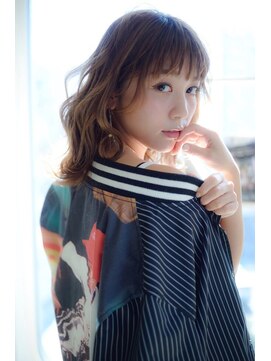 リアン(Lien) Lien☆波打ちウェーブ毛先パーマ×ナチュラルオレンジベージュ