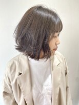 フォーク FOLK&nbsp;【FOLK】透明感グレージュ☆似合わせ外ハネミディアムボブ♪