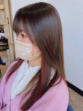 アルム(hair salon Alum) 『 ワンポイントイヤリングカラー☆ 明るめピンク 』