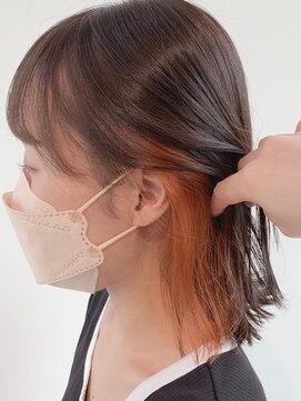 リンダバイネオリーブ 白楽店(Linda by neolive) 隠せるインナーカラー暖色カラーペールカラーデザインカラー