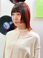 デート 下北沢(DATE)&nbsp;ダブルカラーオレンジベージュカラーケアブリーチ韓国ハイトーン